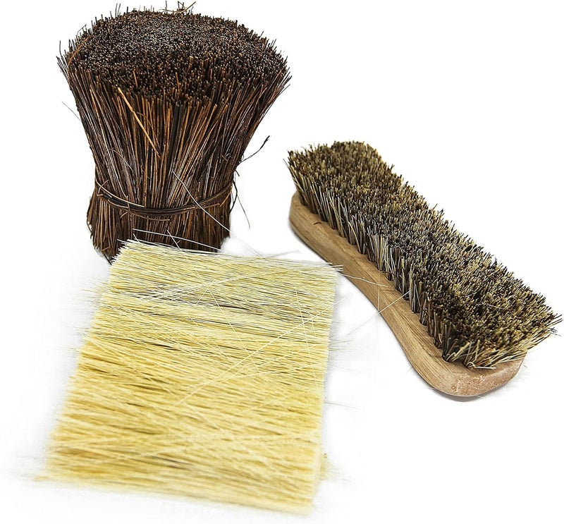 Naturolic All-Natural Wooden Scrub Brush Set | Wooden Handle | Tampico and Palmyra bristles | Eco Friendly Cleaning Products | Pack of 2 - Image 5